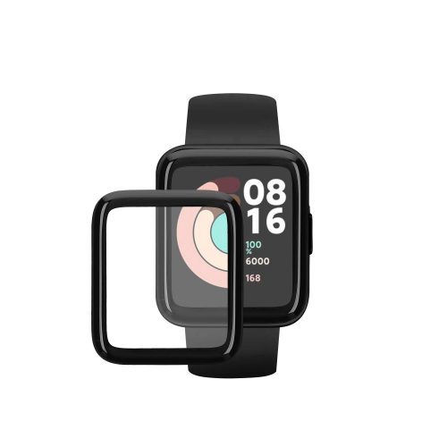 Комплект от 2 защитни фолиа Kwmobile за Xiaomi Redmi Watch 2 Lite, прозрачно/черно, полимер, KWM000024WS001C