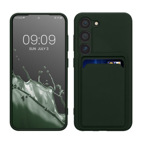 Калъф Kwmobile за Samsung Galaxy S23, тъмно зелен, силикон, KWM0000191D004C