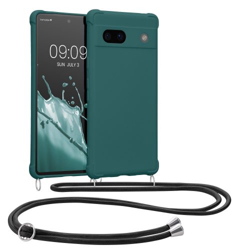 Калъф Kwmobile за Google Pixel 7a, тъмно зелен, силикон, KWM000019YH007C