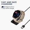 Kwmobile USB кабел за зареждане за Amazfit GTS 3/GTR 3/GTR 3 Pro, черен, пластмаса, KWM000024YE001C