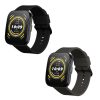 Комплект от 2 каишки Kwmobile за Amazfit Bip 5/GTR 4, черен/сив, силикон, KWM000024YT002C