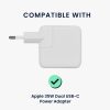 Kwmobile Капак за зарядно за Apple 35W Dual USB-C захранващ адаптер, бял, силикон, KWM000024YY001C