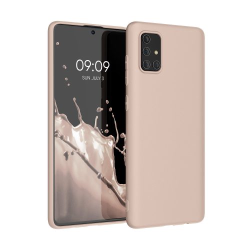 Калъф Kwmobile за Samsung Galaxy A71, кремав, силикон, KWM000010ZJ030C