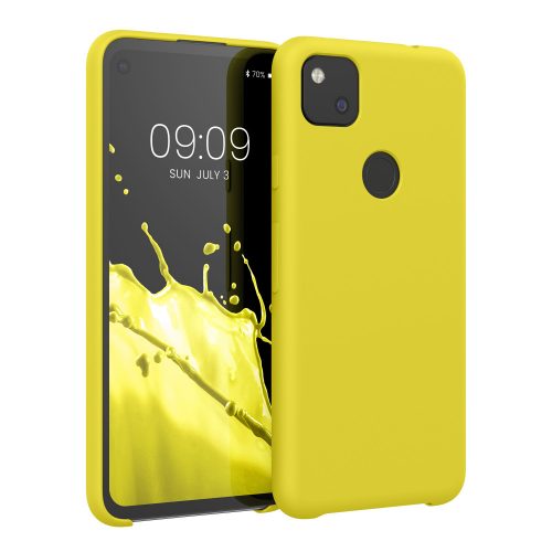 Калъф Kwmobile за Google Pixel 4a, жълт, силикон, KWM000011HX063C