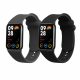 Комплект от 2 каишки Kwmobile за Xiaomi Mi Band 8 Pro, черен/сив, силикон, KWM0000250D001C