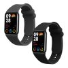 Комплект от 2 каишки Kwmobile за Xiaomi Mi Band 8 Pro, черен/сив, силикон, KWM0000250D001C