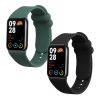 Комплект от 2 каишки Kwmobile за Xiaomi Mi Band 8 Pro, черен/тъмно зелен, силикон, KWM0000250D002C