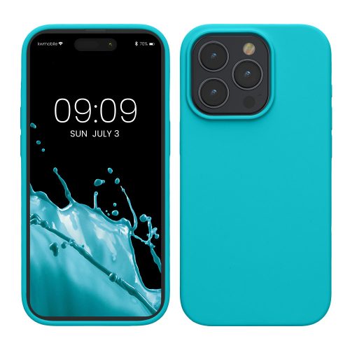 Калъф Kwmobile за Apple iPhone 15 Pro Max, светло син, силикон, KWM000020CD013C