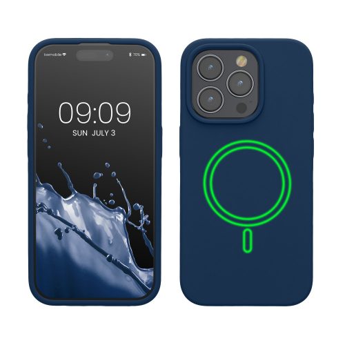 Калъф Kwmobile за Apple iPhone 15 Pro, син, силикон, KWM000022OF004C