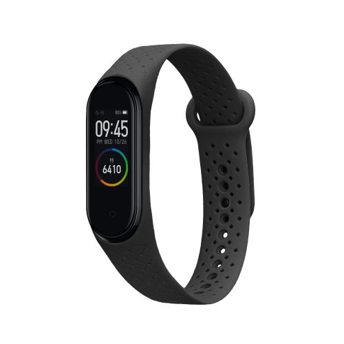 Каишка Kwmobile за Xiaomi Mi Band 4/Mi Band 3, черна, силиконова, KWM0000250Z001C