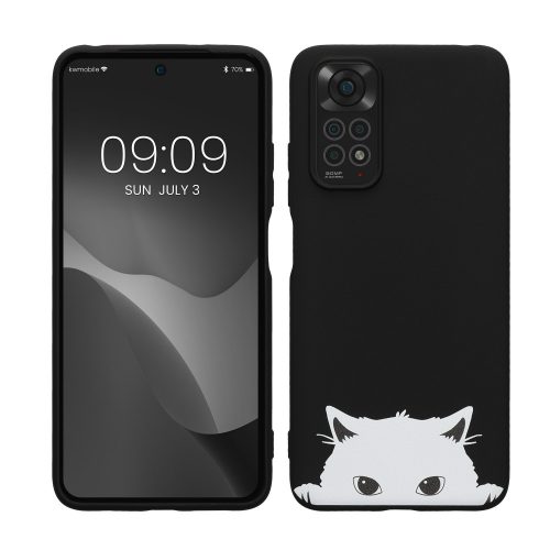 Калъф Kwmobile за Xiaomi Redmi Note 11/Redmi Note 11s, черен/бял, силикон, KWM0000151O004C