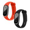 Комплект 2 каишки Kwmobile за Xiaomi Mi Band 8, черен/оранжев, силикон, KWM0000194G004C