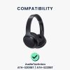 Комплект от 2 възглавнички за уши Kwmobile за Audio-Technica ATH-S200BT/ATH-S220BT, черни, еко кожа, KWM0000251D001C