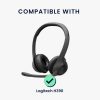 Калъф за слушалки Kwmobile за Logitech H390, черен/бял, неопрен, KWM0000251X001C