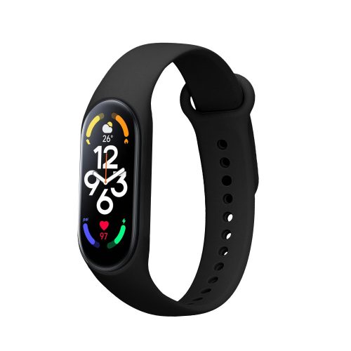 Каишка Kwmobile за Xiaomi Mi Band 7, черна, силиконова, KWM0000252C001C