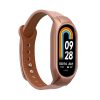 Каишка Kwmobile за Xiaomi Mi Band 8, светло розово/кафяво, естествена кожа, KWM0000252F003C