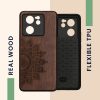 Калъф Kwmobile за Xiaomi 13T/13T Pro, кафяв, дърво, KWM000020IR003C