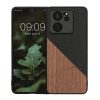 Калъф Kwmobile за Xiaomi 13T/13T Pro, кафяв/черен, дърво, KWM000020IS001C