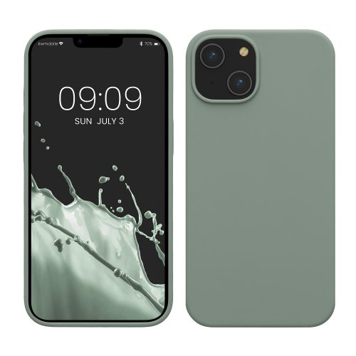 Калъф Kwmobile за Apple iPhone 14, зелен, силикон, KWM000016NI033C