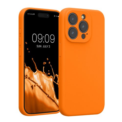 Калъф Kwmobile за Apple iPhone 15 Pro, оранжев, силикон, KWM000022OM004C