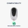 Капак за автомобилен ключ Kwmobile за Mercedes Benz 3 бутона - Smart Key, сив/черен, силикон, KWM0000252P001C