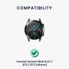 Каишка Kwmobile за Huawei Watch GT 3/Watch GT 2/Watch GT, черна, естествена кожа, KWM000013PG003C