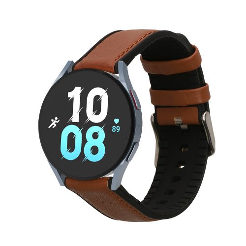 Каишка Kwmobile за Samsung Galaxy Watch 5/Galaxy Watch 5 Pro/Galaxy Watch 4, кафяв/черен, естествена кожа, KWM0000253I001C