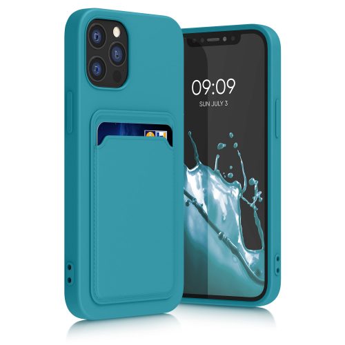 Калъф Kwmobile за Apple iPhone 12/iPhone 12 Pro, светло син, силикон, KWM0000134D013C