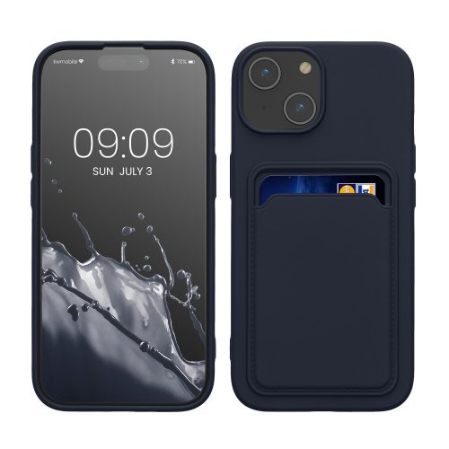 Калъф Kwmobile за Apple iPhone 15, тъмно син, силикон, KWM000020EM003C