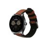 Каишка Kwmobile за Huawei Watch GT 4 (46 мм)/Watch Buds, кафяво/черно, естествена кожа, KWM0000253S001C