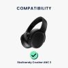 Комплект от 2 възглавнички за уши Kwmobile за Skullcandy Crusher ANC 2, черни, еко кожа, KWM0000253T001C