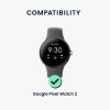 Комплект от 4 адаптера Kwmobile 20 mm за щипка за каишка за Google Pixel Watch 2, сребрист/черен, стомана, KWM0000253Z001C