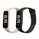 Комплект от 2 каишки Kwmobile за Xiaomi Smart Band 8 Active, тъмнозелен/бежов, силикон, KWM0000254C003C