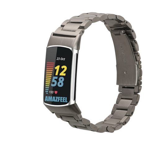 Каишка Kwmobile за Fitbit Charge 6/Charge 5, сребриста, стоманена, KWM0000254K001C