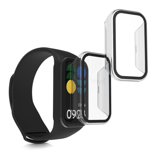 Комплект от 2 пълни капака Kwmobile за Xiaomi Smart Band 8 Active/Redmi Band 2, прозрачни, пластмасови, KWM0000254Q001C