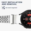 Комплект от 4 адаптера Kwmobile 20 мм щипка за каишка за Samsung Galaxy Watch 5/Galaxy Watch 5 Pro/Galaxy Watch 4, сребрист/черен, стомана, KWM0000255D001C