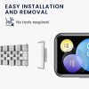 Комплект от 4 адаптера за каишка Kwmobile 20 мм за Huawei Watch Fit 2, сребрист/черен, стомана, KWM0000255F001C