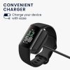 Kwmobile USB захранващ кабел за Fitbit Charge 6, черен, пластмаса, KWM0000255N001C