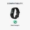 Kwmobile USB захранващ кабел за Fitbit Charge 6, черен, пластмаса, KWM0000255N001C