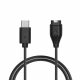 Kwmobile USB Type-C кабел за зареждане за Garmin Swim 2/Tactix7/Enduro, черен, пластмаса, KWM0000255P001C