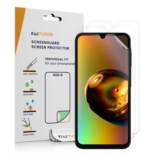 Комплект от 3 защитни фолиа Kwmobile за Samsung Galaxy A15 5G, прозрачни, пластмасови, KWM000021ML001C