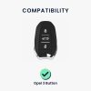 Капак за автомобилен ключ Kwmobile за Opel 3 бутона - Keyless Go, черен/златен, силикон, KWM0000256D001C