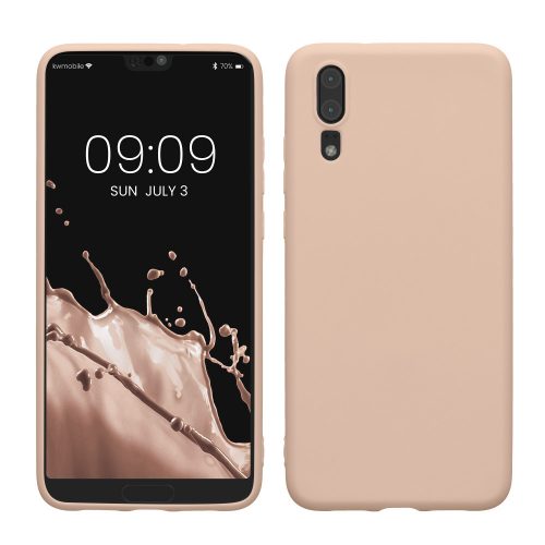 Калъф Kwmobile за Huawei P20, крем, силикон, KWM000008PX012C