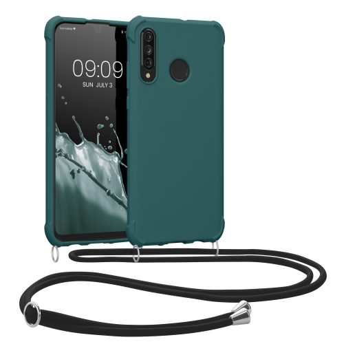 Калъф Kwmobile за Huawei P30 Lite, тъмно зелен, силикон, KWM0000119R006C