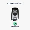 Капак за автомобилен ключ Kwmobile за BMW 4 бутона - Smart Key, черен, силикон, KWM0000256F001C