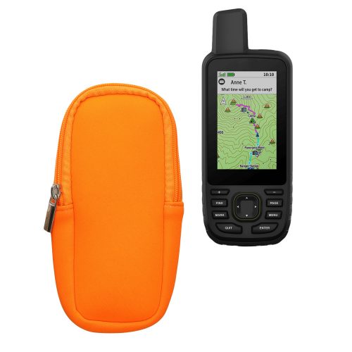 Защитен капак Kwmobile за Garmin GPSMAP 66sr/GPSMAP 67, оранжев, неопрен, KWM0000256U002C