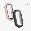 Комплект от 2 пълни капака Kwmobile за Xiaomi Mi Band 8, черен/розов, пластмаса, KWM0000206D003C