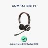 Комплект от 2 възглавнички за уши Kwmobile за Jabra Evolve 2 65/Evolve 65 SE, бежови, еко кожа, KWM0000256O002C