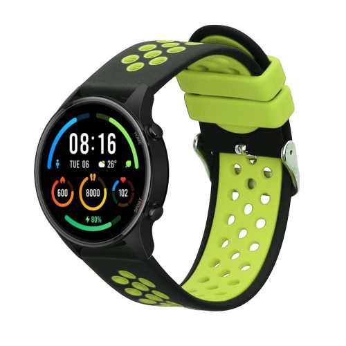 Каишка Kwmobile за Xiaomi Mi Watch/Mi Watch Color Sport, черен/зелен, силикон, KWM0000258C002C