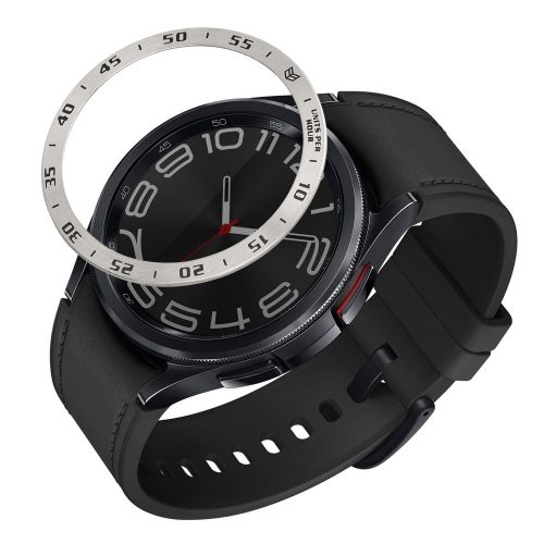 Kwmobile Dial Frame за Samsung Galaxy Watch 6 Classic, сребрист, алуминий, KWM000024TK002C